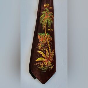 Vintage 1950s Painted Necktie by Rapsons